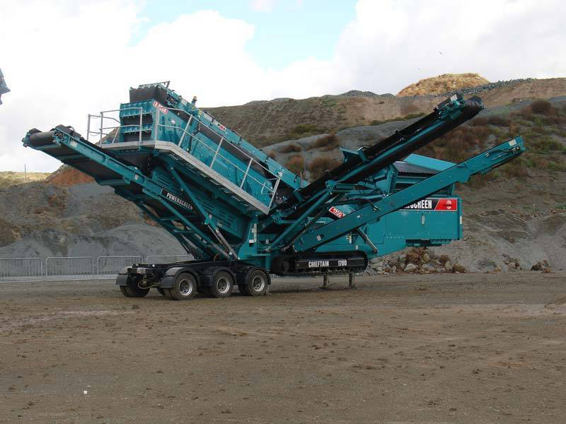 Cribleuse pour concassage mobile sur chantier